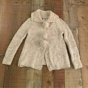 Oshkosh genuine kids button up cardigan with pom poms in cream -5T